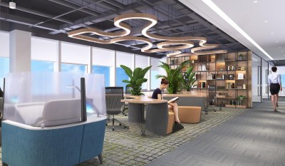 现代公司休息区3D模型下载